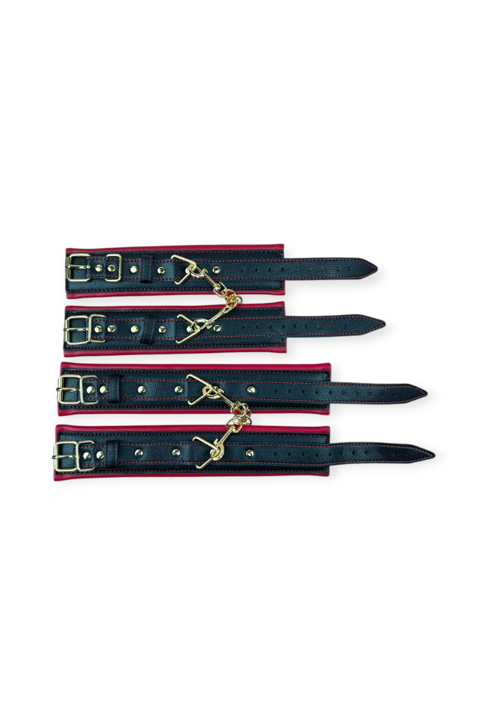 luxury bondage wrist and ankle cuffs padded faux leather restraint accessory