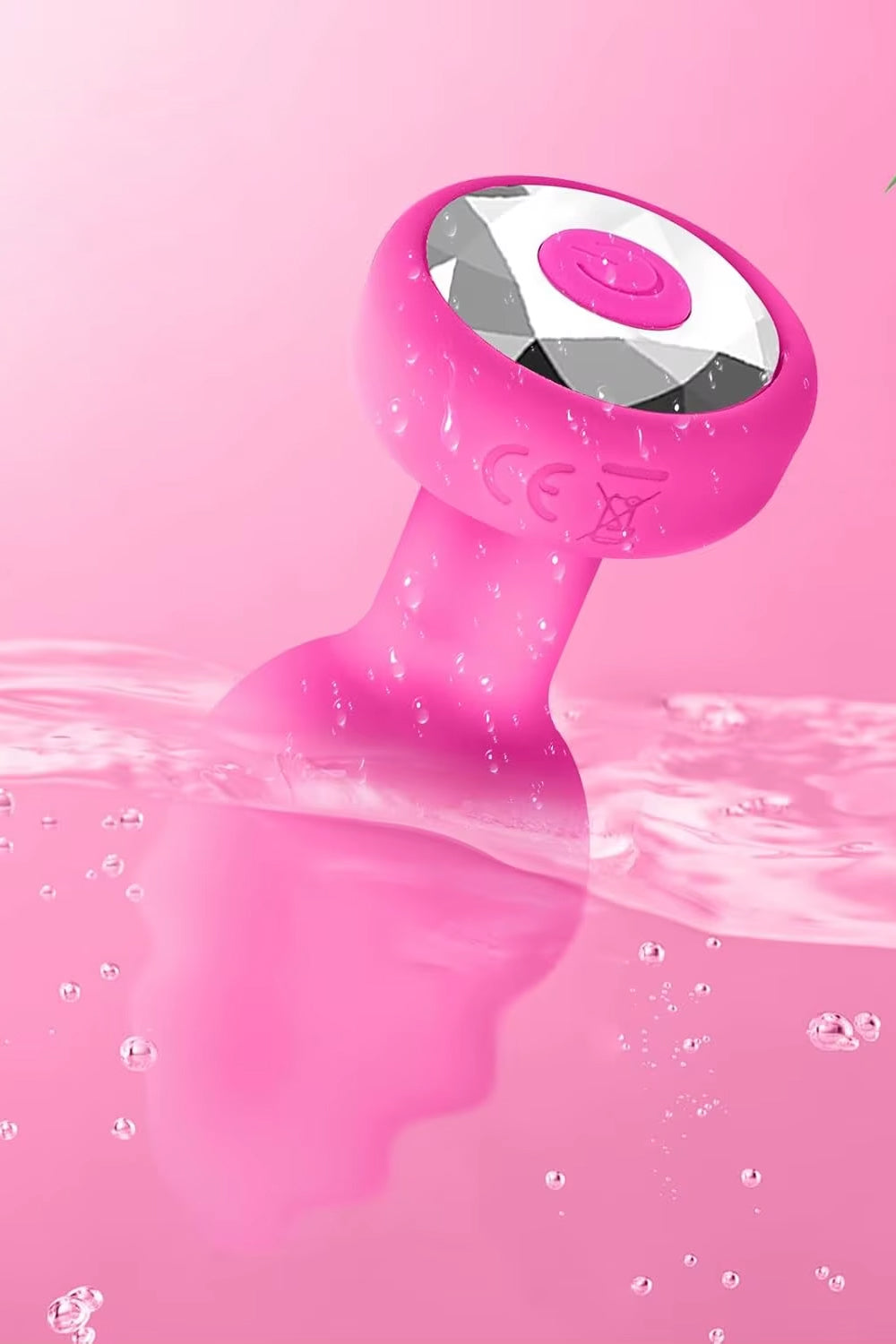 powerful vibrating pink butt plug for men and women beginners