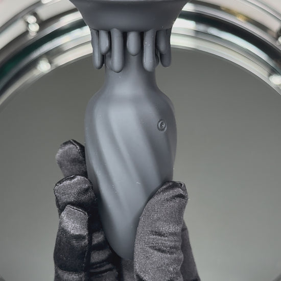360 rimming rotating butt plug with massage ring demonstrating full rotating movement