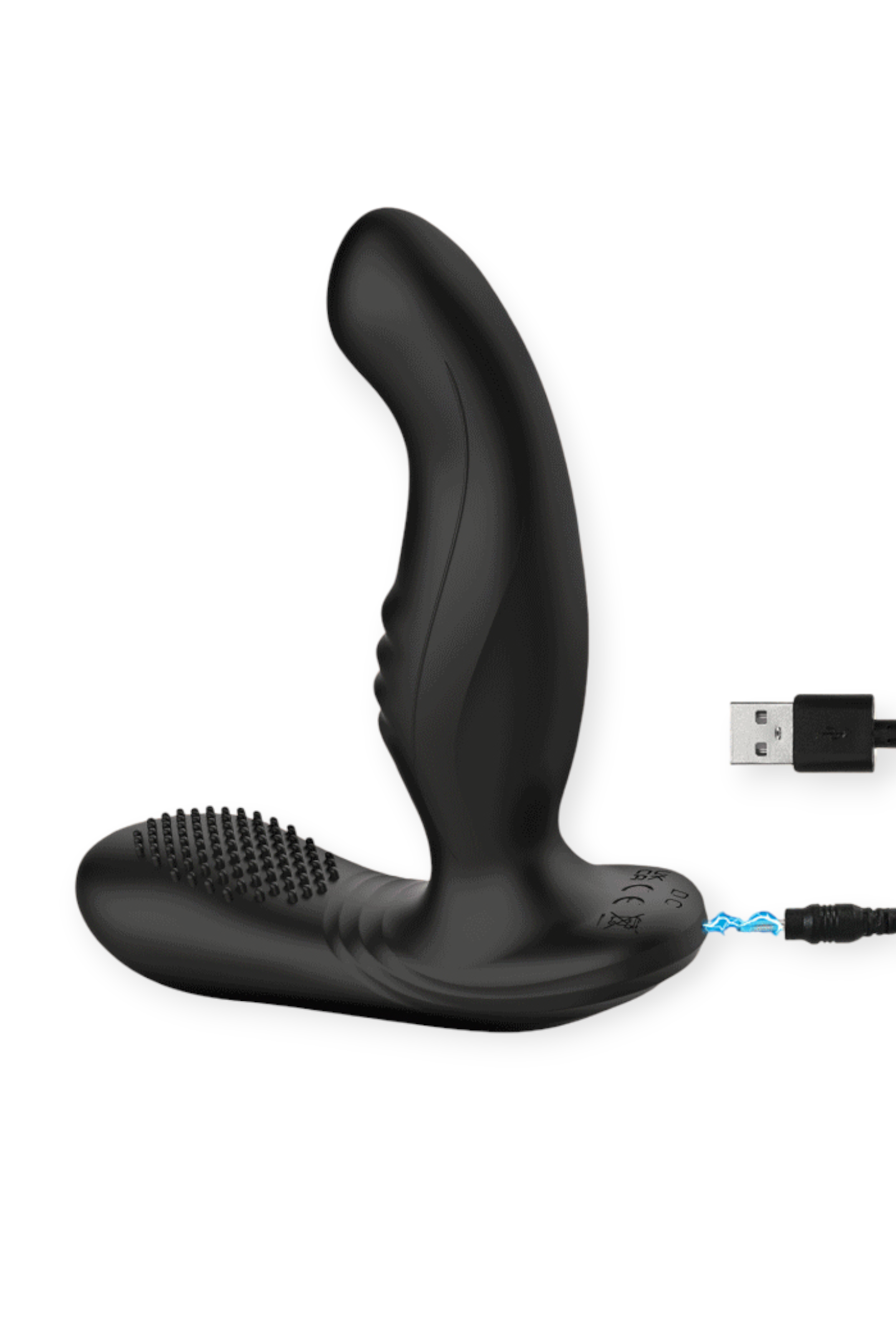remote app prostate massager curved silicone moving wiggle tip design