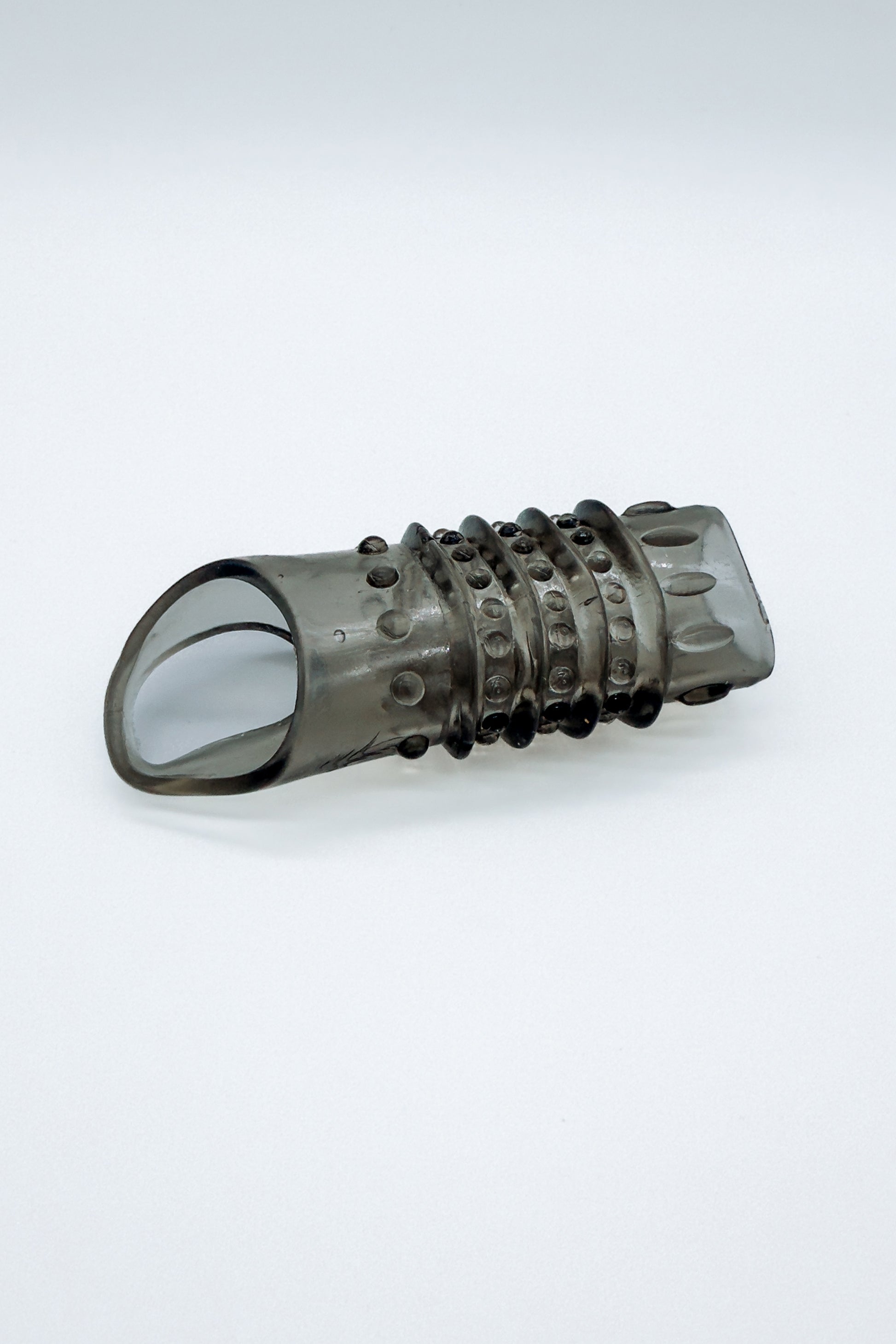 ribbed dotted penis sleeve with testicular ring