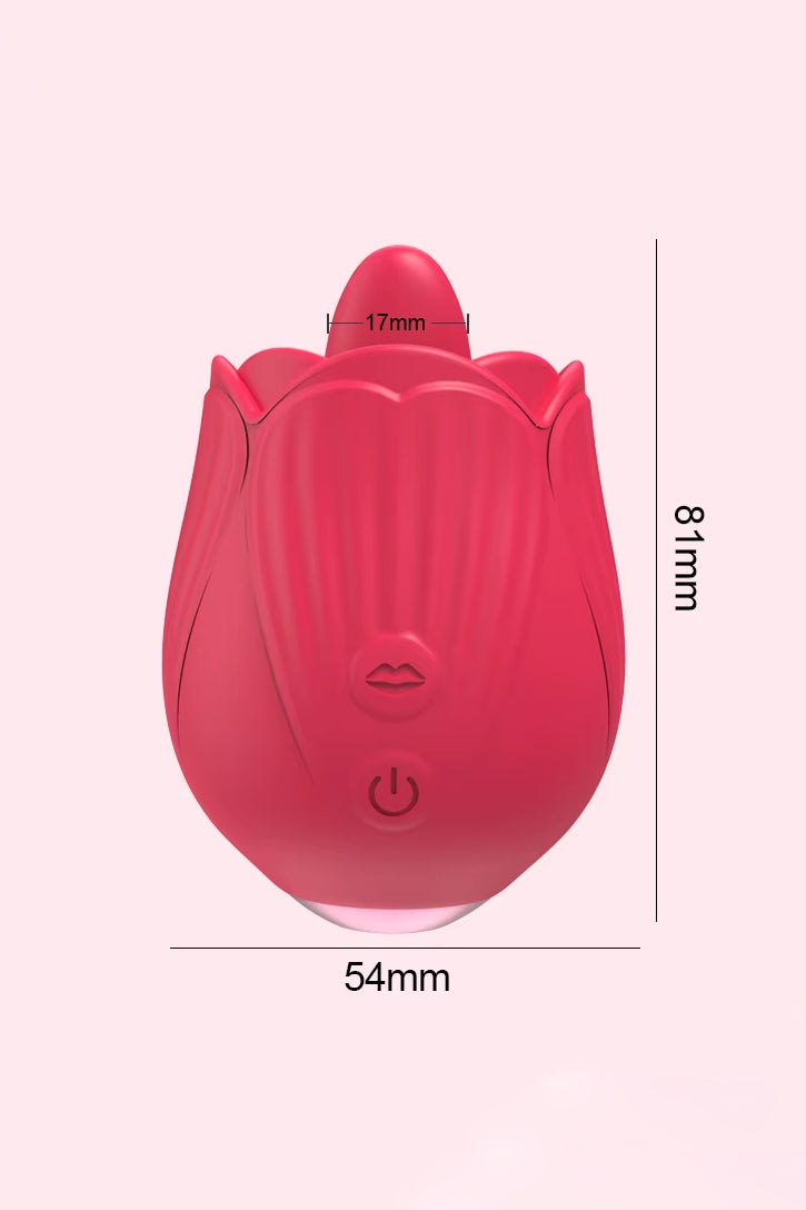 rose licking clitoral vibrator adult wellness toy discreet design