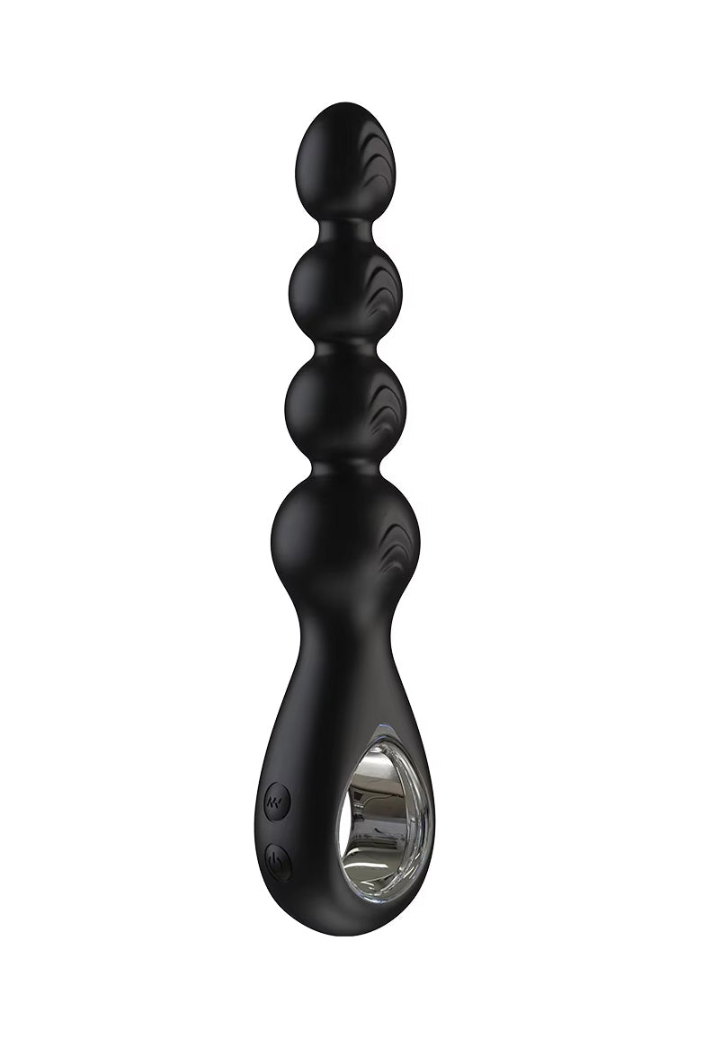 rotating anal butt plug with beads and vibration 