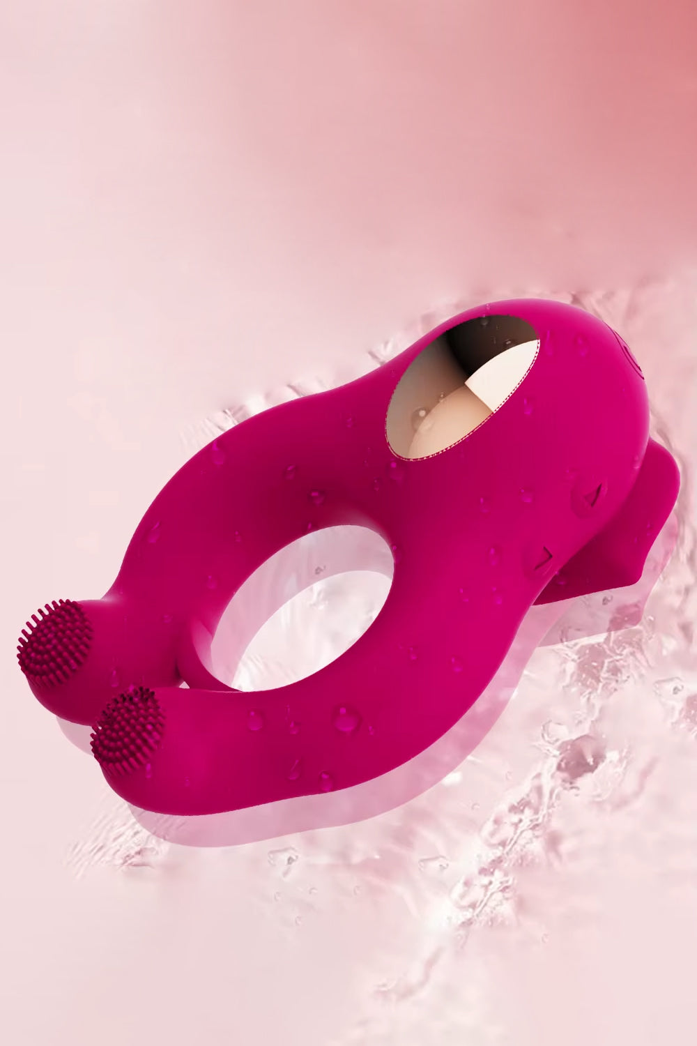 silicone cock ring with suction and vibration for couples usb magnetic charging