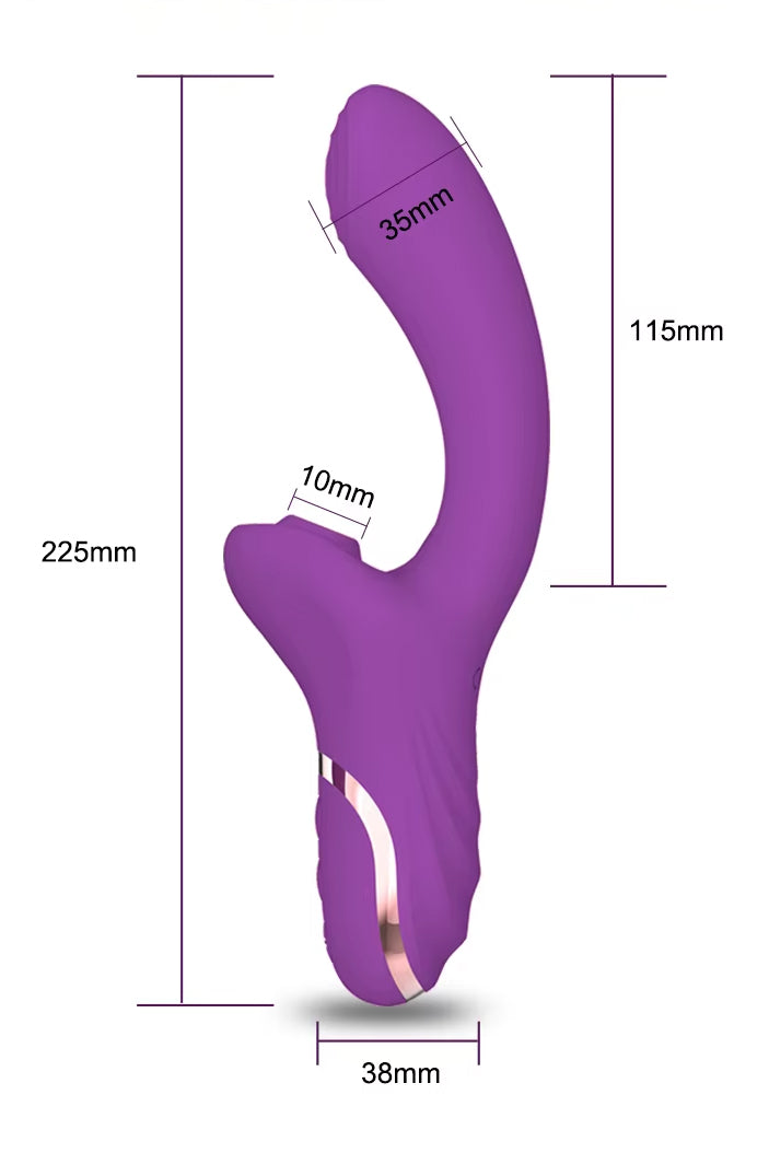silicone rabbit vibrator dual stimulation clitoral suction and G spot vibration toy