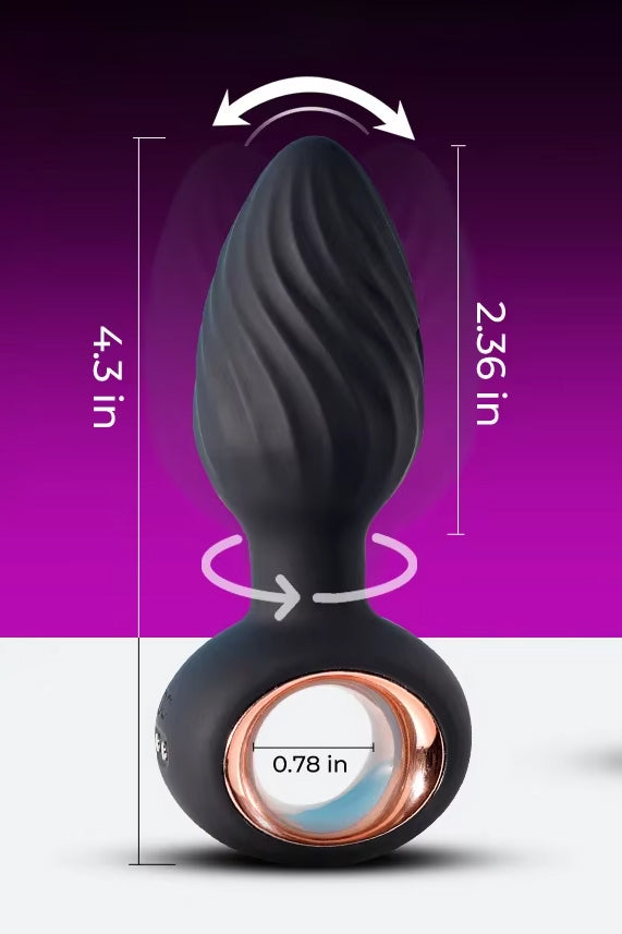 textured anal butt plug with vibration 