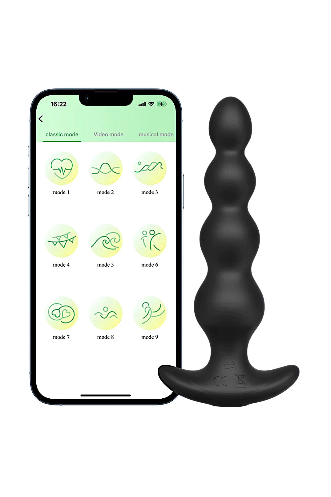 flexible vibrating anal beads prostate toy USB rechargeable