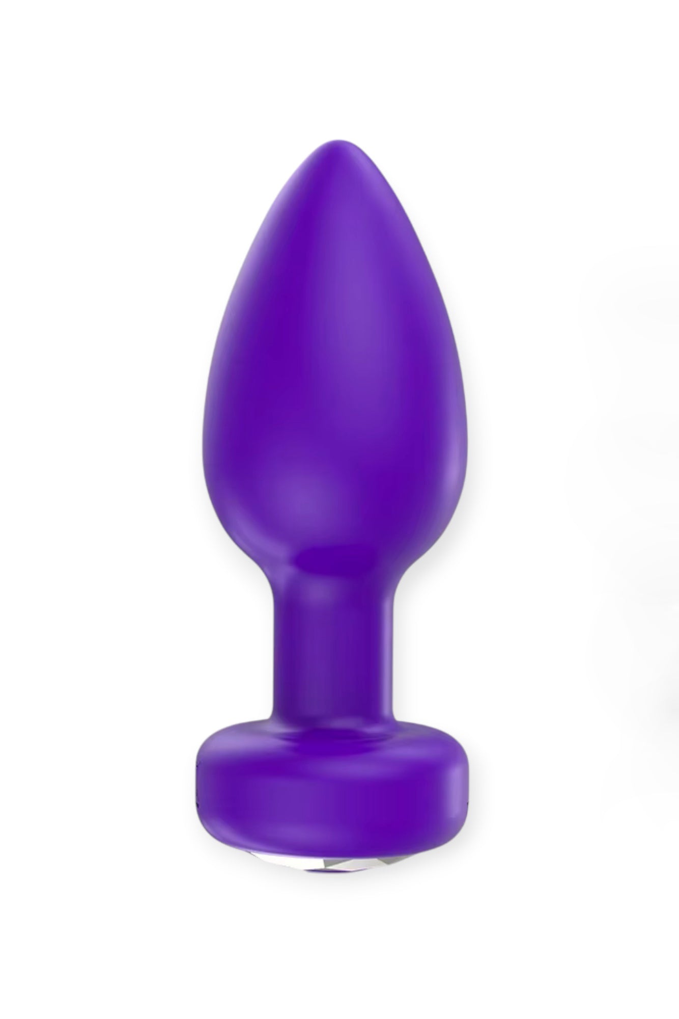 vibrating purple butt plug with 10 modes waterproof silicone design