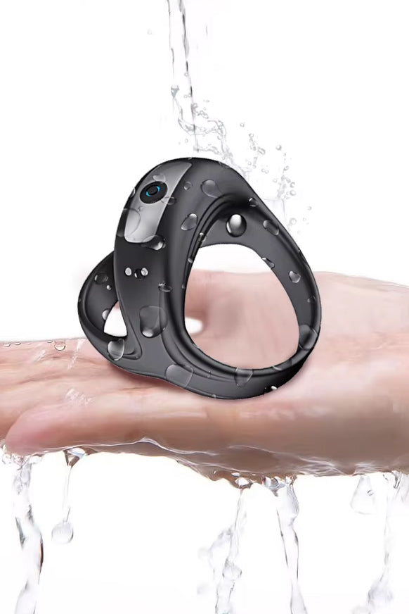 water-resistant vibrating cock ring for shower play